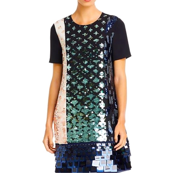 Tory Burch Dresses & Skirts - Tory Burch Colorblock Sequined Dress NEW with Tags - Size 2